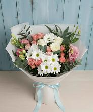 Букет цветов из:  Розы, Лизиантусы и Хризантемы #REPLACE_PRED# Сигаево