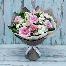 Букет цветов из:  Герберы, Альстромерии и Хризантемы #REPLACE_PRED# Сигаево
