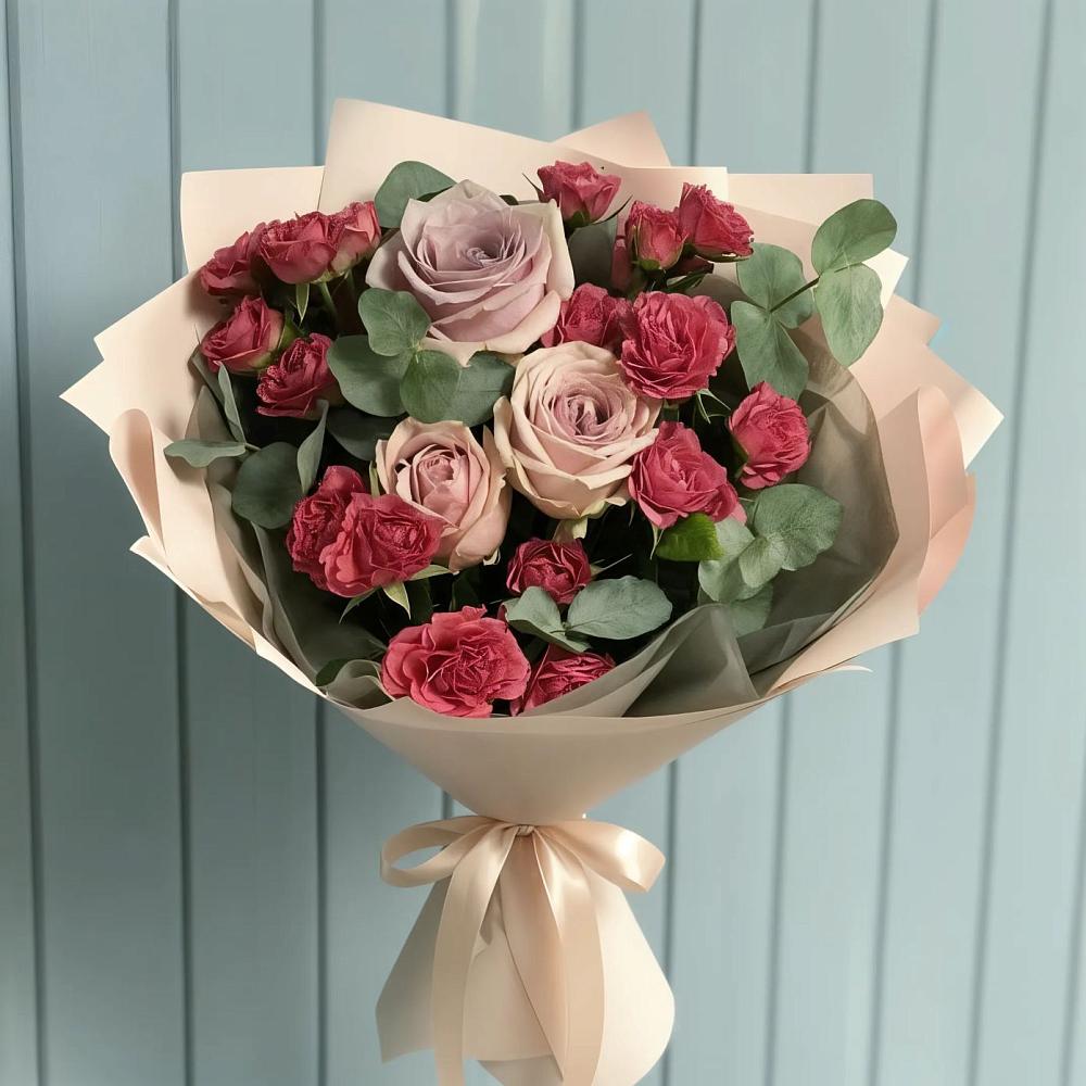 Букет цветов из: Гвоздики и Розы в Сигаево