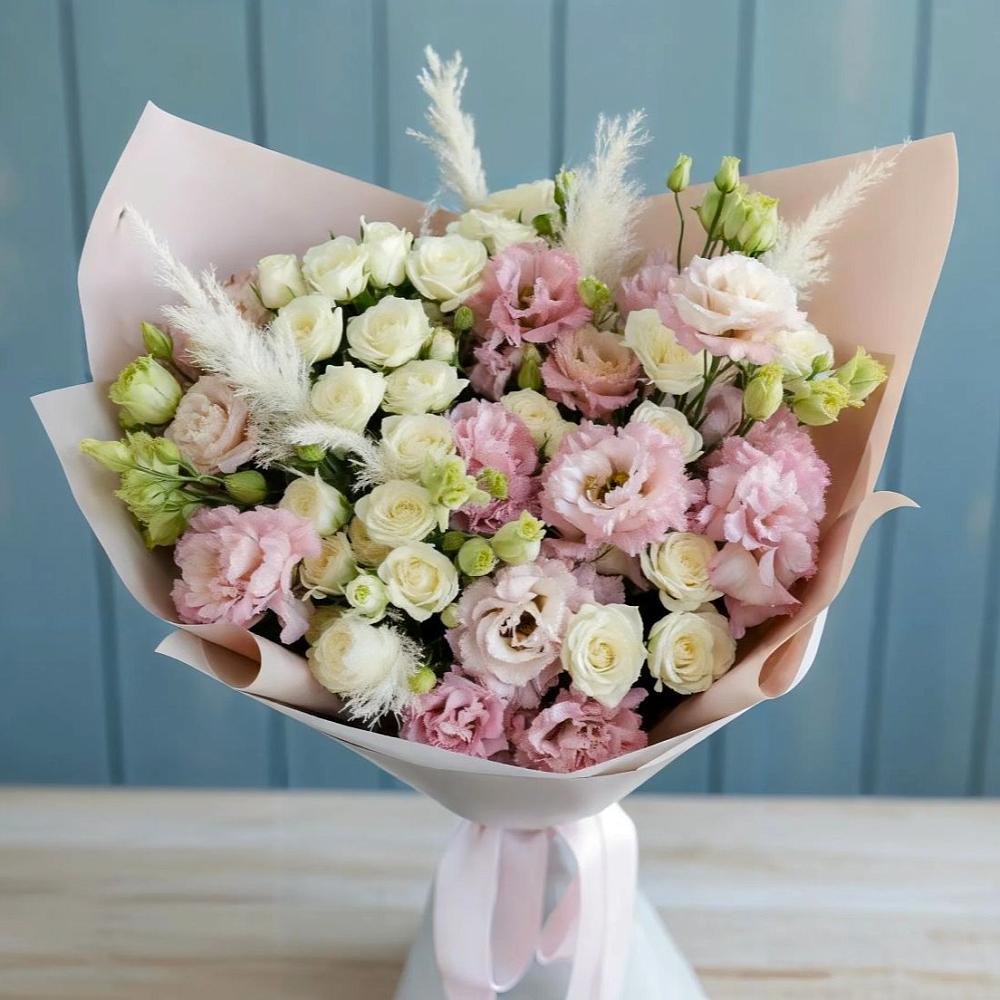 Букет цветов из: Альстромерии и Розы в Сигаево