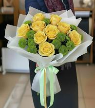 Букет цветов из:  Хризантемы и Розы в Сигаево