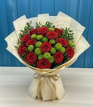 Букет цветов из:  Розы и Хризантемы в Сигаево