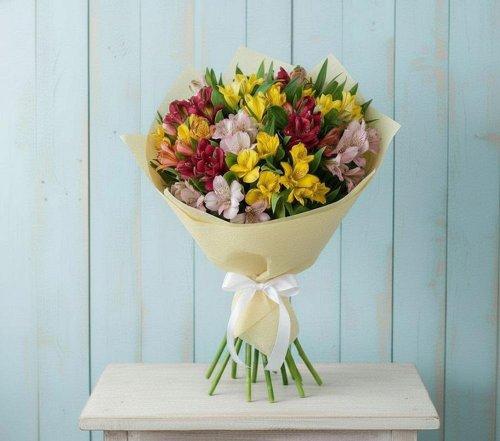 Букет цветов из: Альстромерии в Сигаево