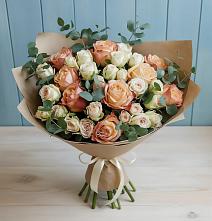 Букет цветов из:  Альстромерии и Розы в Сигаево